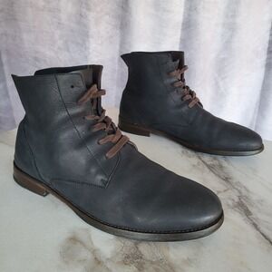 Maison Forte Lace Up Chukka Boots Black Men's Size 10.5 Leather